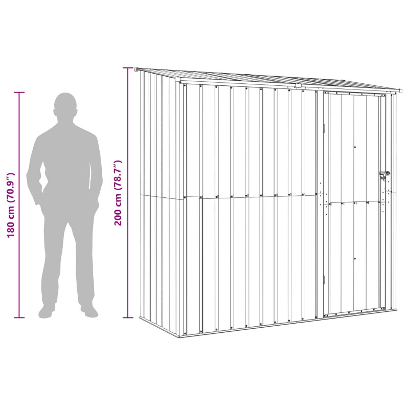 Schowki ogrodowe Antracyt 203 x 85,5 x 200 cm Metal