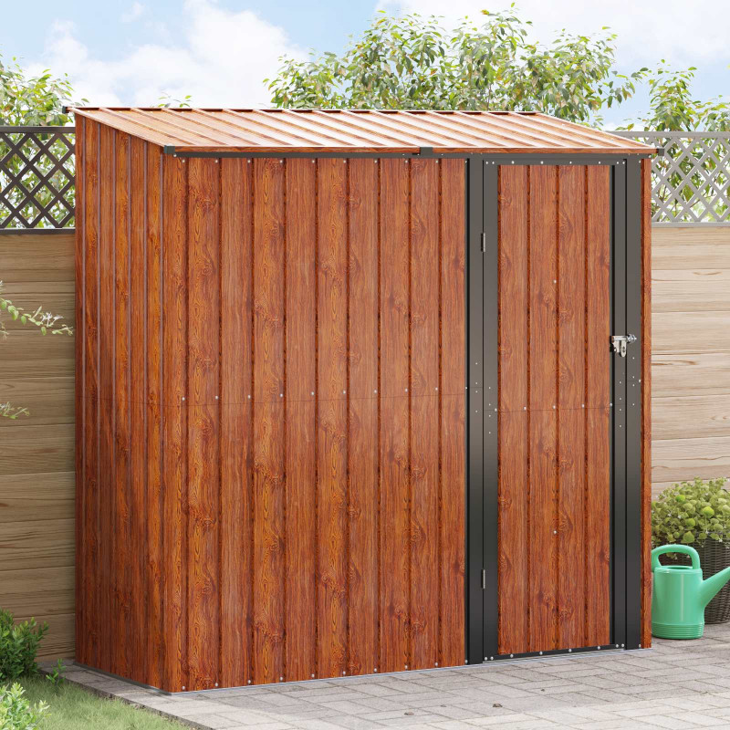 Schowki ogrodowe Brązowy 203 x 85,5 x 200 cm Metal
