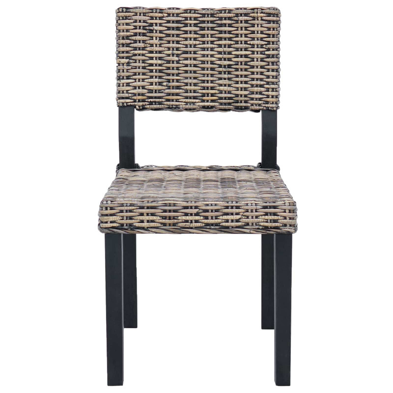Krzesło jadalniane 2 pcs Czarne pranie 46 x 55 x 84 cm