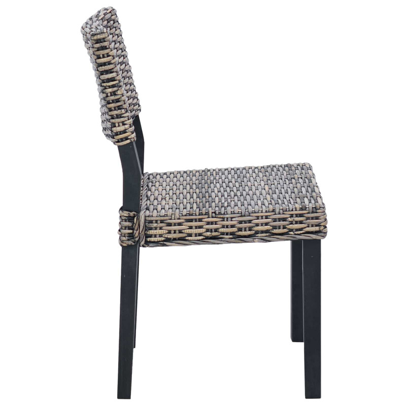 Krzesło jadalniane 2 pcs Czarne pranie 46 x 55 x 84 cm