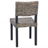 Krzesło jadalniane 2 pcs Czarne pranie 46 x 55 x 84 cm