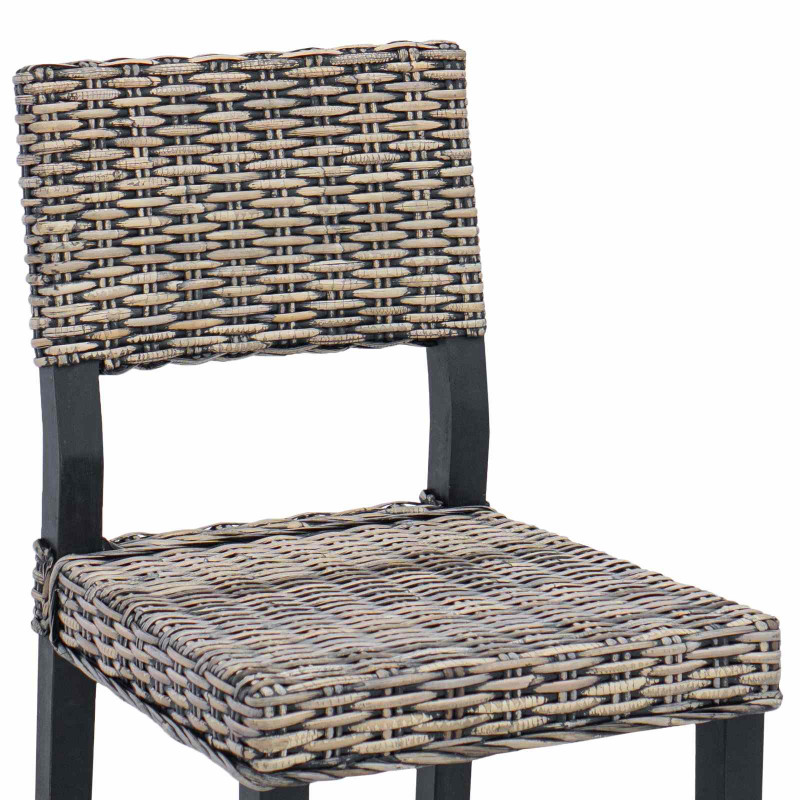 Krzesło jadalniane 2 pcs Czarne pranie 46 x 55 x 84 cm