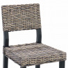 Krzesło jadalniane 2 pcs Czarne pranie 46 x 55 x 84 cm