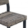 Krzesło jadalniane 2 pcs Czarne pranie 46 x 55 x 84 cm