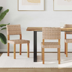 Krzesło jadalniane 2 pcs Naturalny 46 x 55 x 84 cm Rattan Kubu