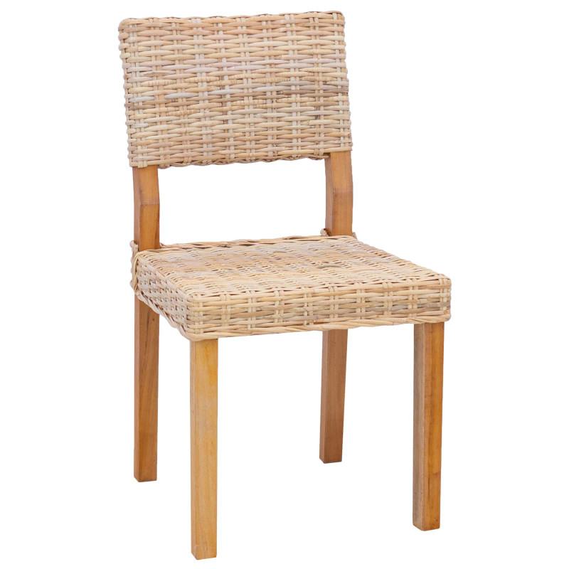Krzesło jadalniane 2 pcs Naturalny 46 x 55 x 84 cm Rattan Kubu
