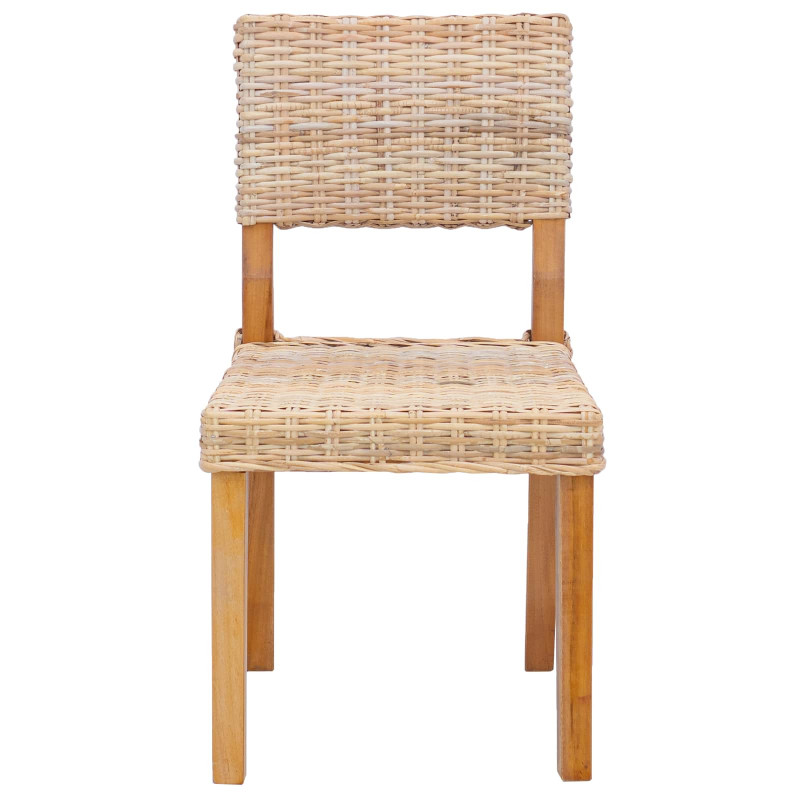 Krzesło jadalniane 2 pcs Naturalny 46 x 55 x 84 cm Rattan Kubu