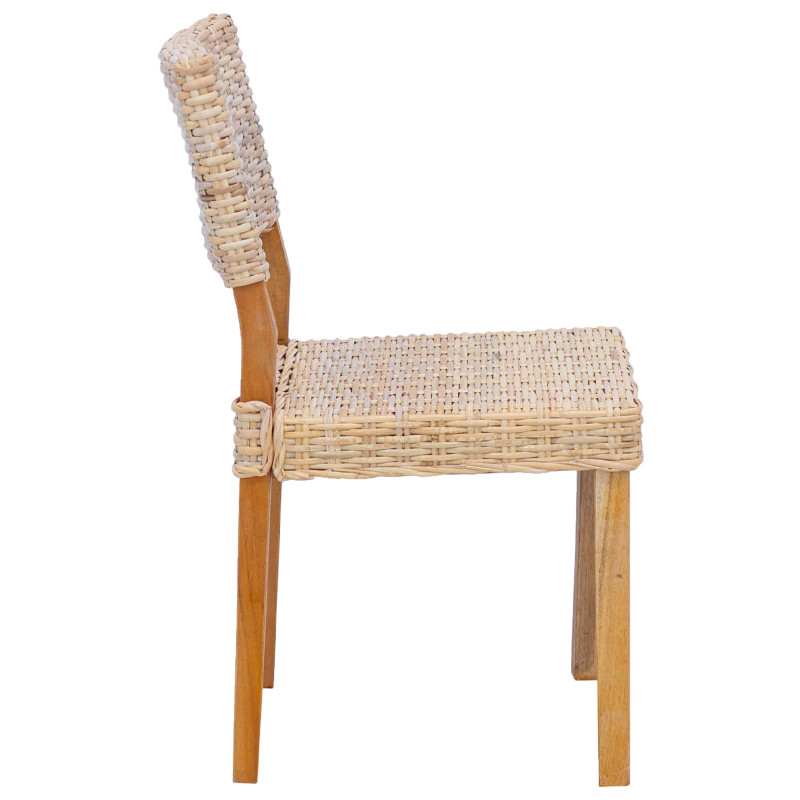 Krzesło jadalniane 2 pcs Naturalny 46 x 55 x 84 cm Rattan Kubu