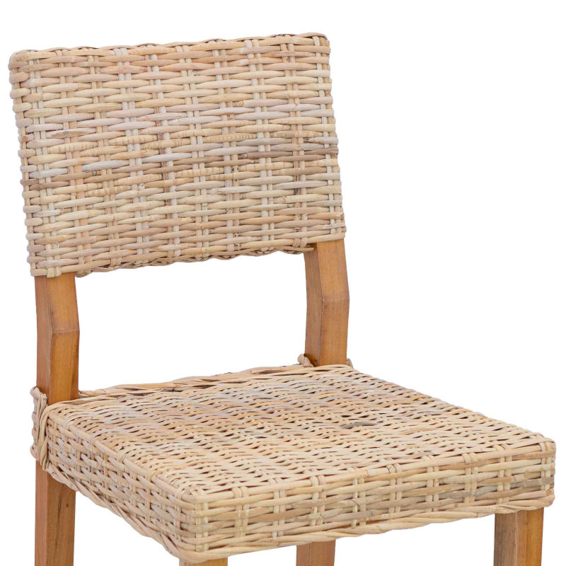 Krzesło jadalniane 2 pcs Naturalny 46 x 55 x 84 cm Rattan Kubu