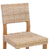 Krzesło jadalniane 2 pcs Naturalny 46 x 55 x 84 cm Rattan Kubu