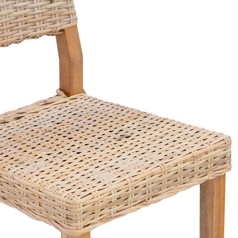 Krzesło jadalniane 2 pcs Naturalny 46 x 55 x 84 cm Rattan Kubu