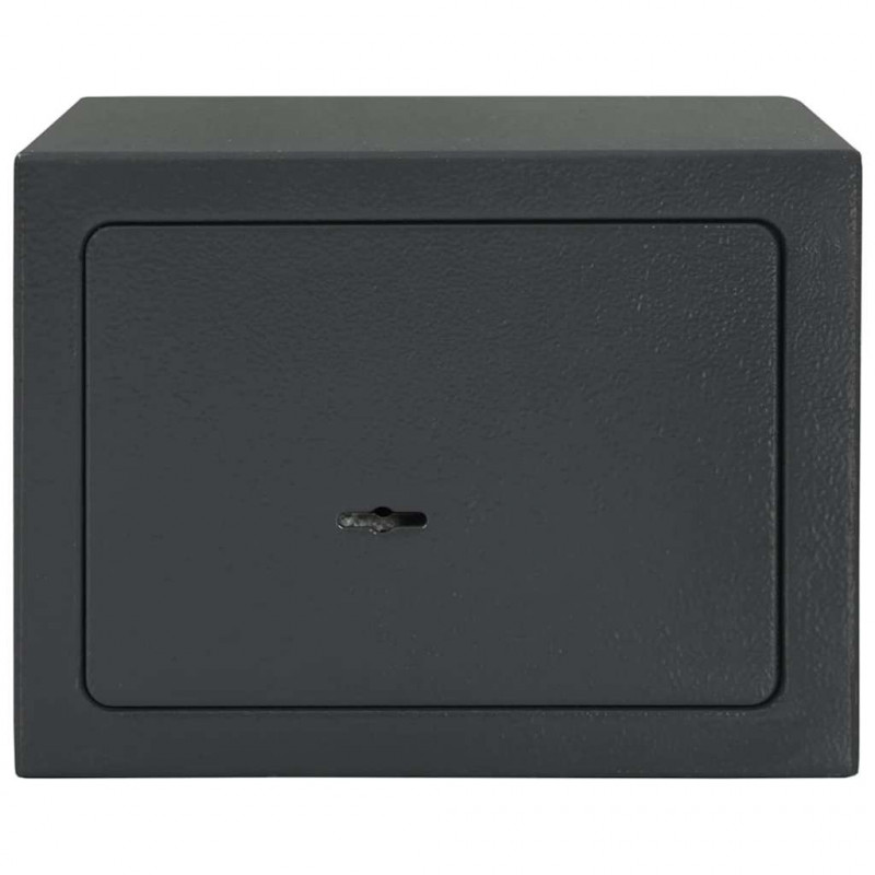 Sejf Z blokadą ciemno szary 23 x 17 x 17 cm Stal