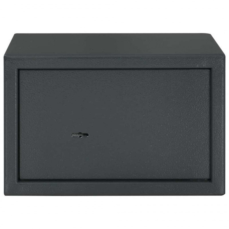 Sejf Z blokadą ciemno szary 31 x 20 x 20 cm Stal