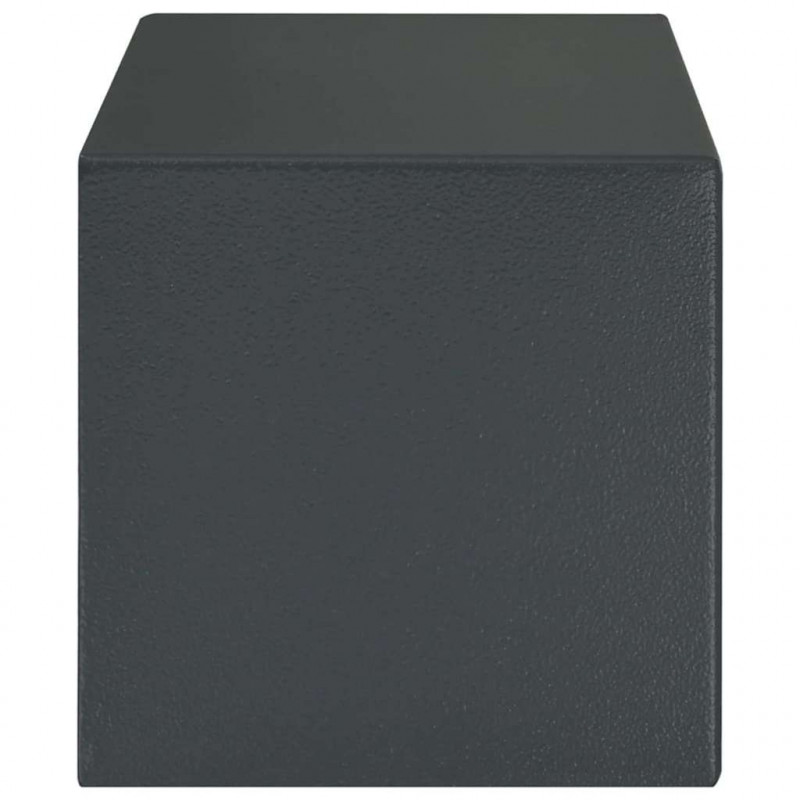 Sejf Z blokadą ciemno szary 31 x 20 x 20 cm Stal
