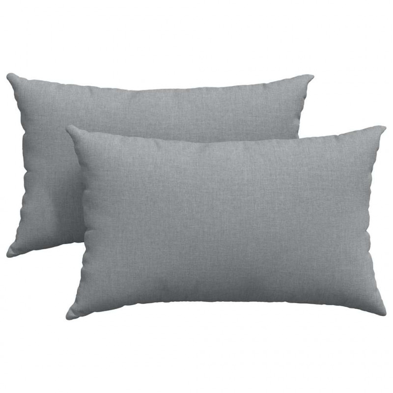 Poduszki na sofę 2 pcs Jasnoszary 50 x 30 cm tkanina