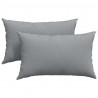 Poduszki na sofę 2 pcs Jasnoszary 50 x 30 cm tkanina