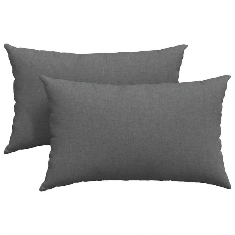 Poduszki na sofę 2 pcs Ciemnoszary 50 x 30 cm tkanina