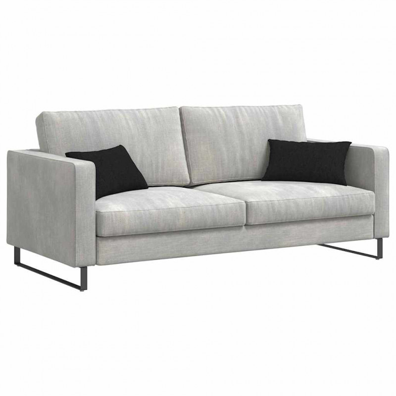 Poduszki na sofę 2 pcs Czarny 50 x 30 cm tkanina