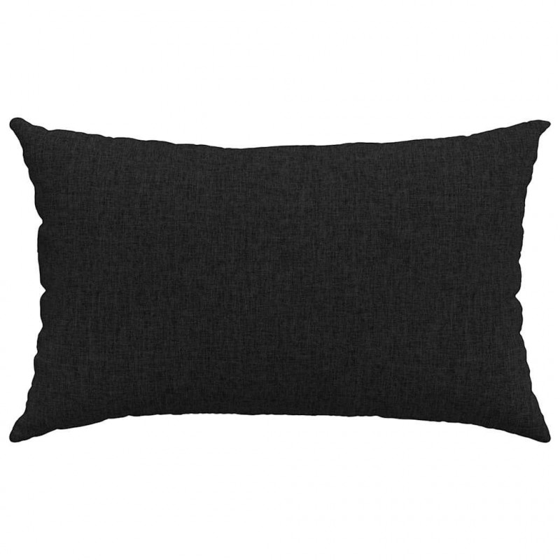 Poduszki na sofę 2 pcs Czarny 50 x 30 cm tkanina