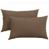Poduszki na sofę 2 pcs Brązowy 50 x 30 cm tkanina