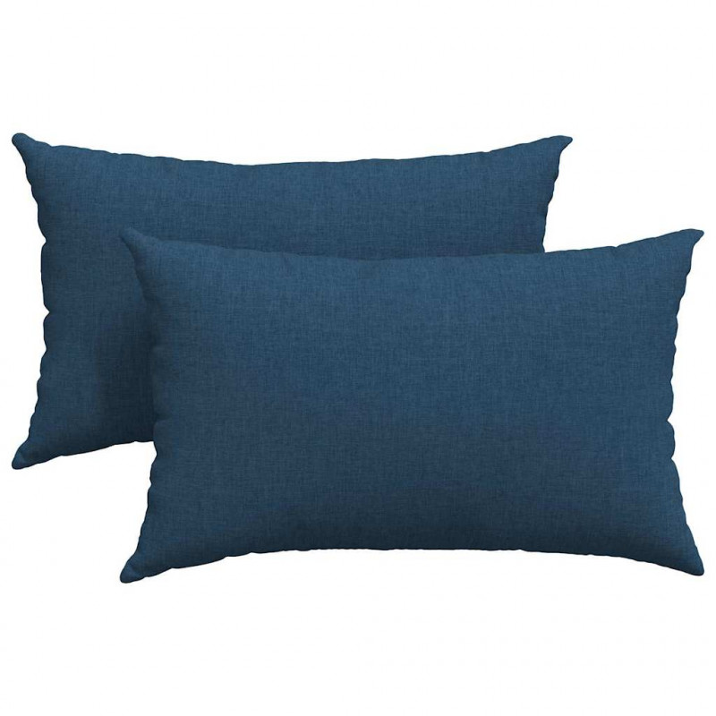 Poduszki na sofę 2 pcs Niebieski 50 x 30 cm tkanina