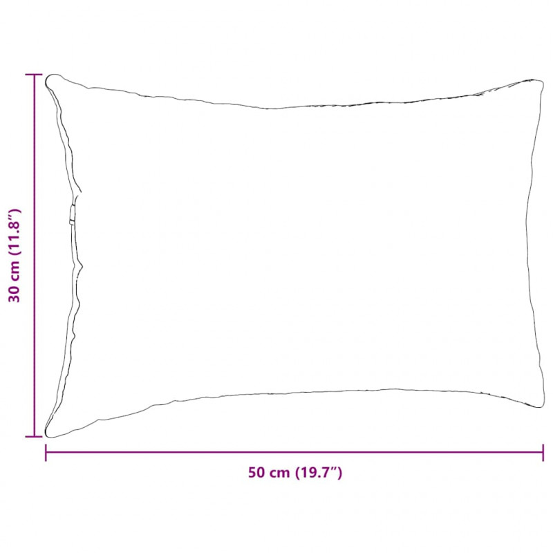 Poduszki na sofę 2 pcs Biały 50 x 30 cm tkanina