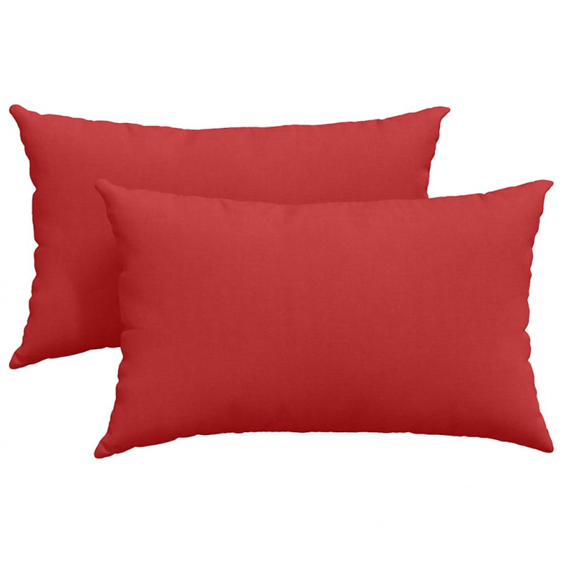 Poduszki na sofę 2 pcs Czerwony 50 x 30 cm tkanina
