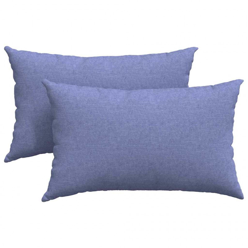 Poduszki na sofę 2 pcs Niebieski dżins 50 x 30 cm tkanina