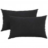 Poduszki na sofę 2 pcs Czarny 50 x 30 cm Tkanina sztruksowa