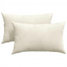 Poduszki na sofę 2 pcs Kremowy 50 x 30 cm Tkanina sztruksowa