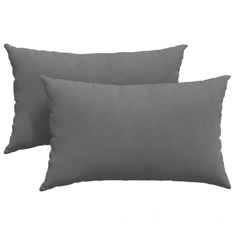 Poduszki na sofę 2 pcs Ciemnoszary 50 x 30 cm tkanina