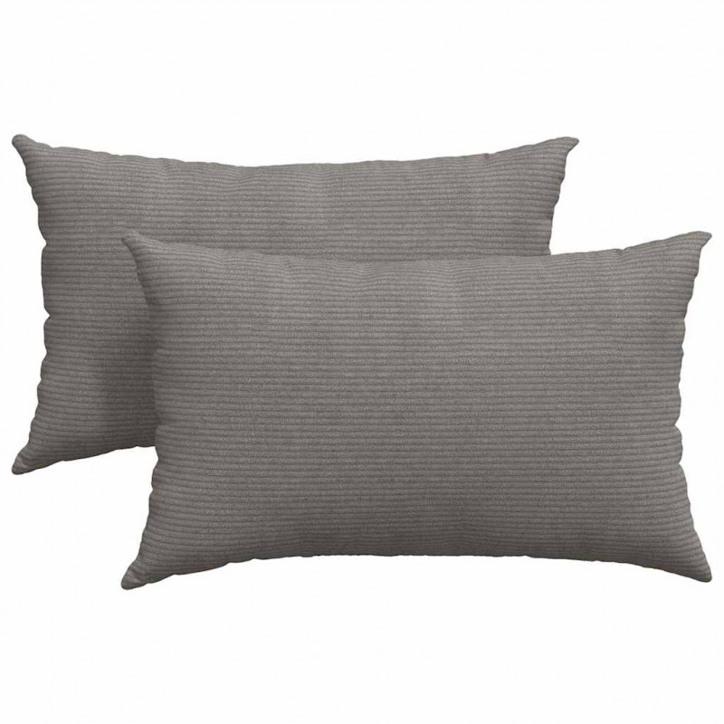 Poduszki na sofę 2 pcs Jasnoszary 50 x 30 cm Tkanina sztruksowa