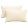 Poduszki na sofę 2 pcs Kremowy 50 x 30 cm Tkanina sztruksowa