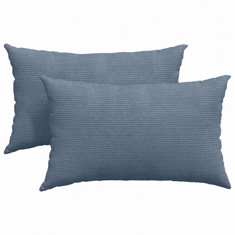 Poduszki na sofę 2 pcs Niebieski 50 x 30 cm Tkanina sztruksowa