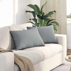 Poduszki na sofę 2 pcs Jasnoszary 60 x 40 cm tkanina