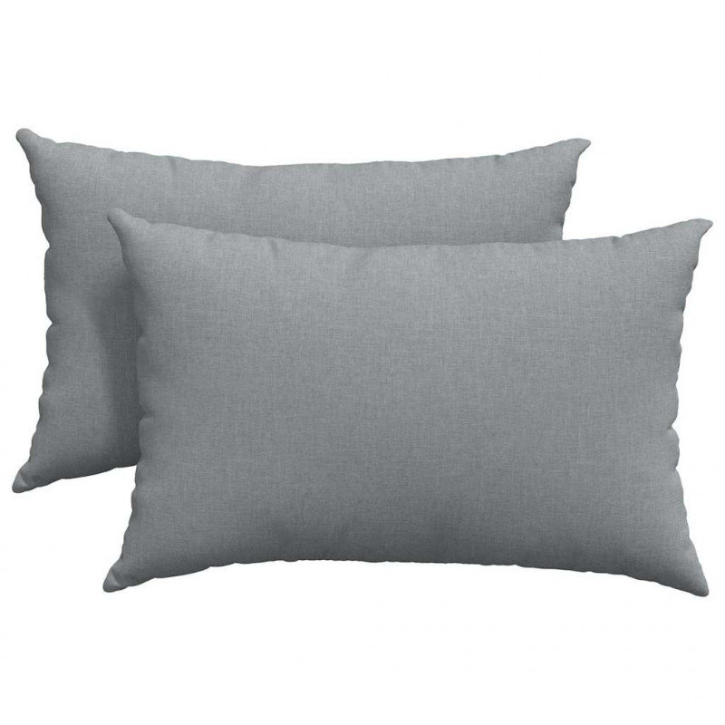 Poduszki na sofę 2 pcs Jasnoszary 60 x 40 cm tkanina
