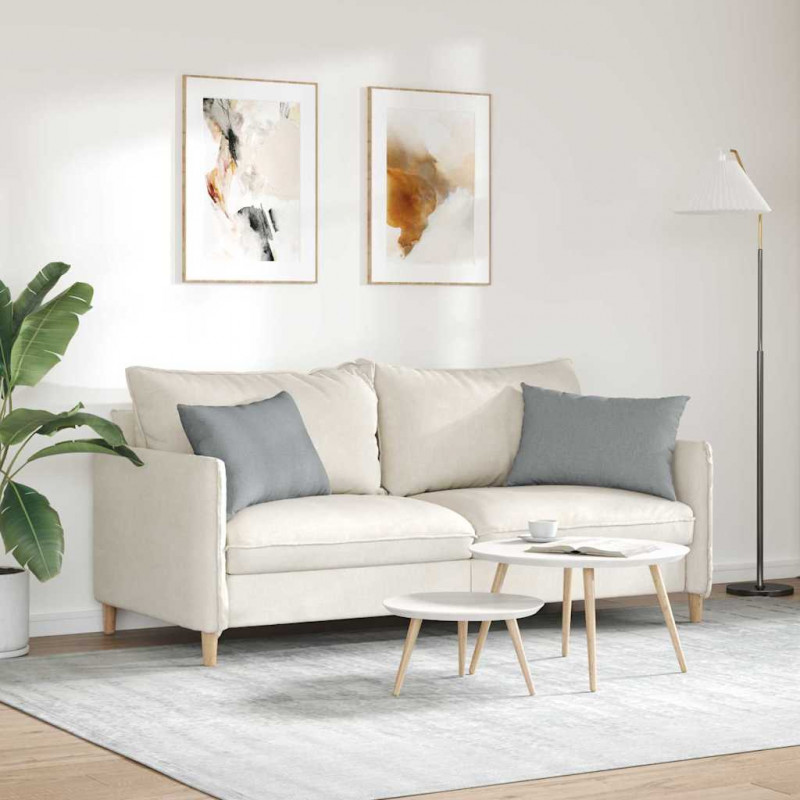 Poduszki na sofę 2 pcs Jasnoszary 60 x 40 cm tkanina