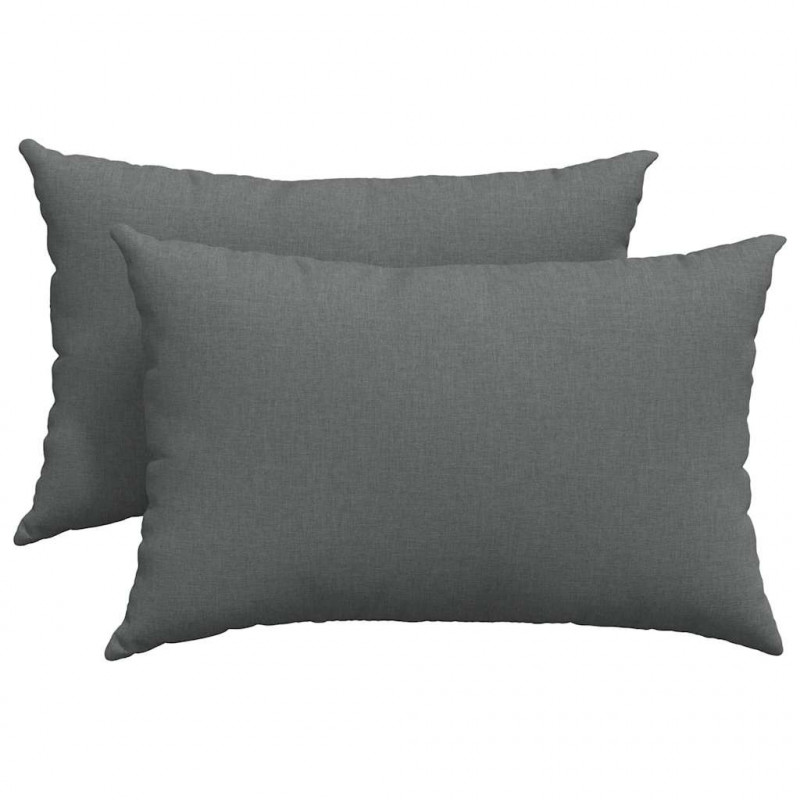 Poduszki na sofę 2 pcs Ciemnoszary 60 x 40 cm tkanina
