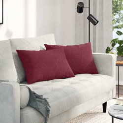 Poduszki na sofę 2 pcs Czerwone wino 60 x 40 cm tkanina