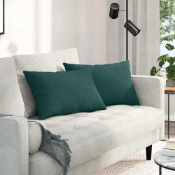Poduszki na sofę 2 pcs Ciemna zieleń 60 x 40 cm tkanina