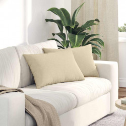 Poduszki na sofę 2 pcs Kremowy 60 x 40 cm tkanina