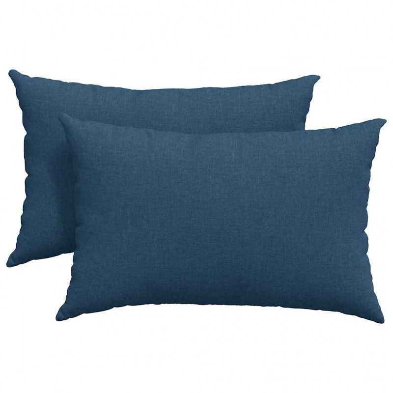 Poduszki na sofę 2 pcs Niebieski 60 x 40 cm tkanina