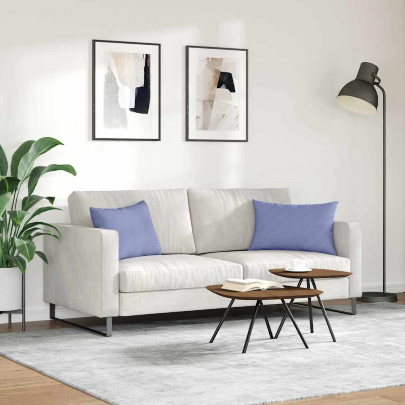 Poduszki na sofę 2 pcs Niebieski dżins 60 x 40 cm tkanina