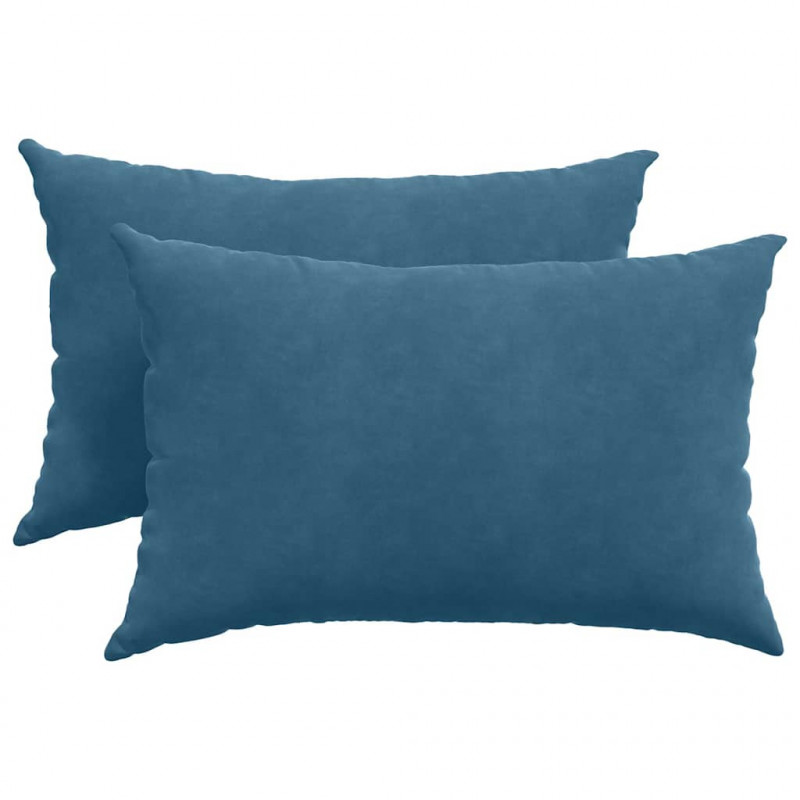 Poduszki na sofę 2 pcs Niebieski 60 x 40 cm Tkanina sztruksowa