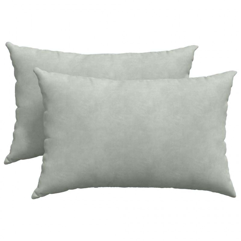 Poduszki na sofę 2 pcs Jasnoszary 60 x 40 cm Tkanina sztruksowa
