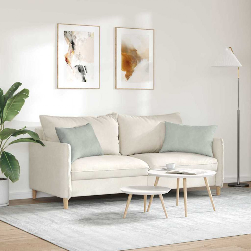 Poduszki na sofę 2 pcs Jasnoszary 60 x 40 cm Tkanina sztruksowa