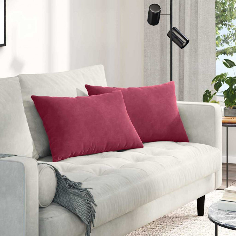 Poduszki na sofę 2 pcs Czerwone wino 60 x 40 cm