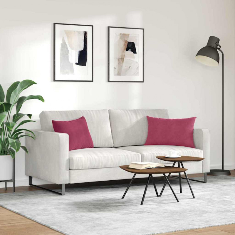 Poduszki na sofę 2 pcs Czerwone wino 60 x 40 cm
