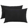 Poduszki na sofę 2 pcs Czarny 60 x 40 cm Tkanina sztruksowa