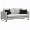 Poduszki na sofę 2 pcs Czarny 60 x 40 cm Tkanina sztruksowa